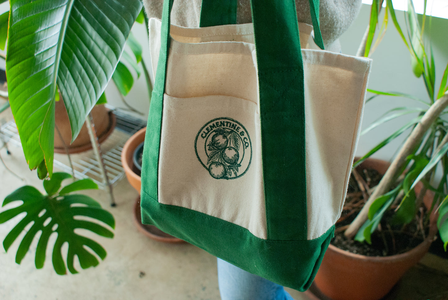 Mini Embroidered Tote Bag