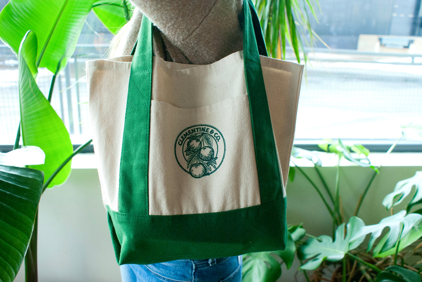 Mini Embroidered Tote Bag